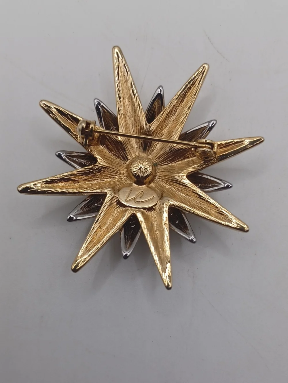 Liz Claiborne Sun and Moon Celestial Brooch Vintage